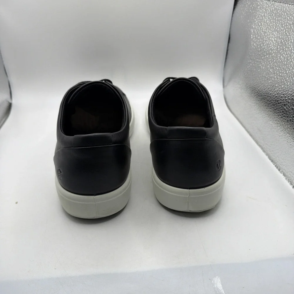 ECCO Soft 7 Men's Black Leather Shoes 470794 01001 Size EU 44 US 10-10.5 NEW